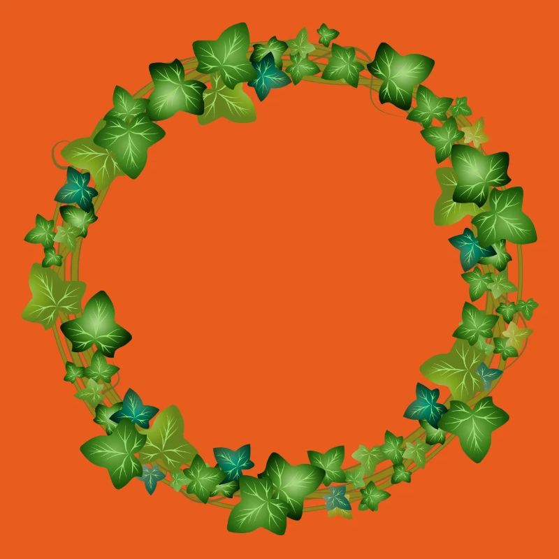 dekorativer Efeu Kranz oder Efeu Rahmen