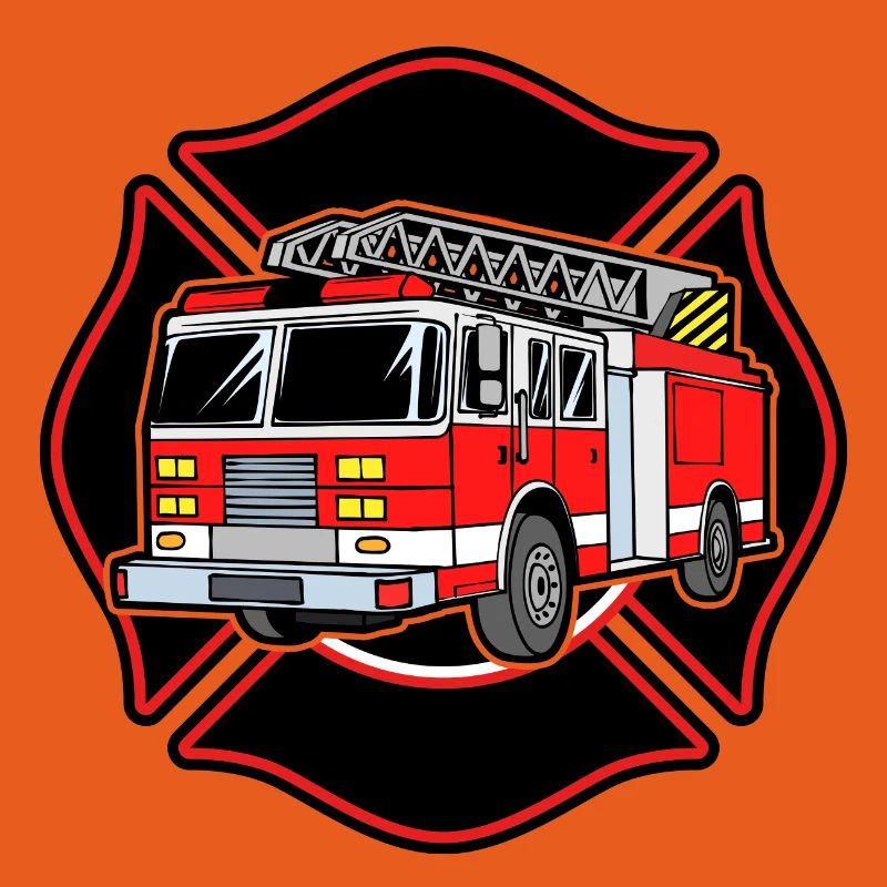 Fire brigade fire engine fire protection extinguishing work