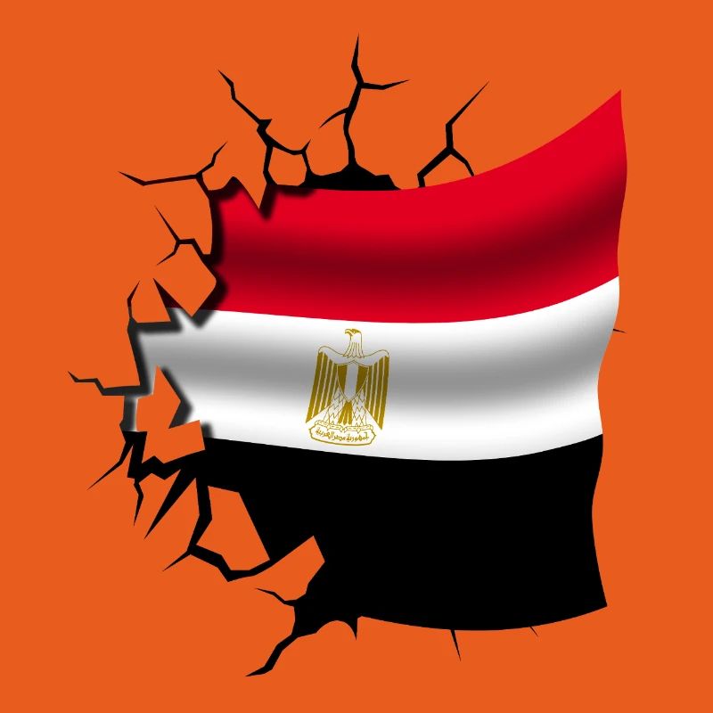 Drapeau de l’Égypte - Égypte - Drapeau Broken Design