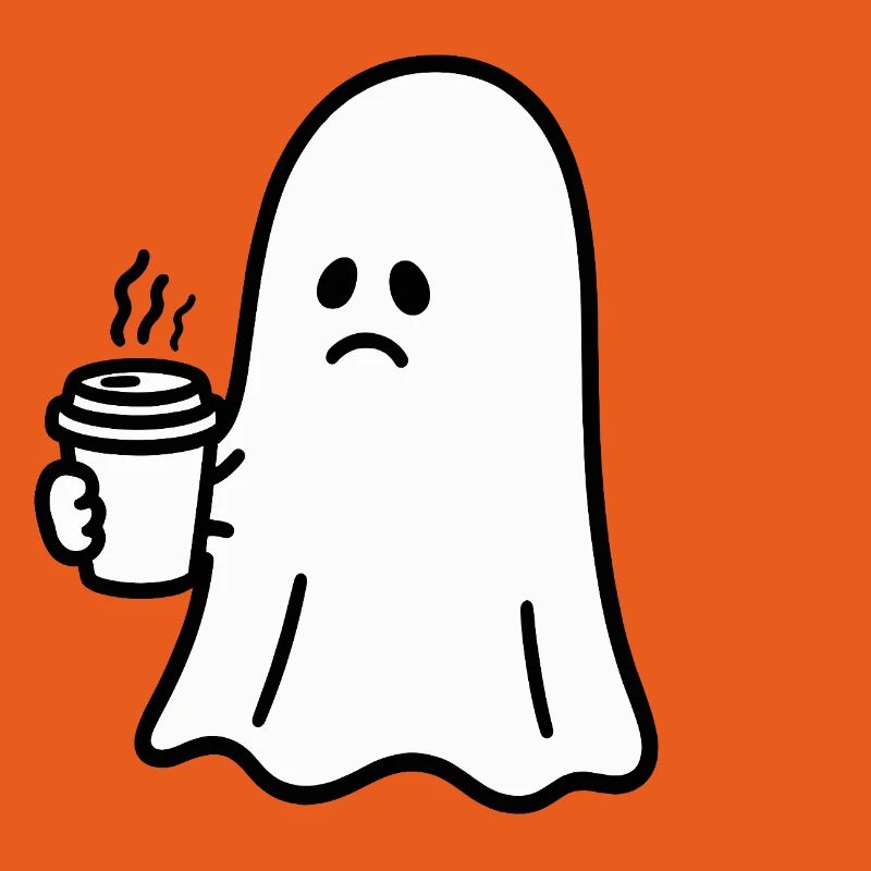 Geist Kaffee Halloween Süßes oder Saures