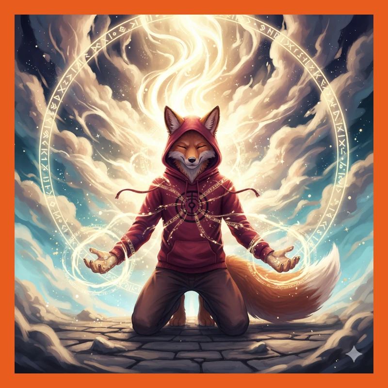 Fox in the Magic Circle Sweat à capuche