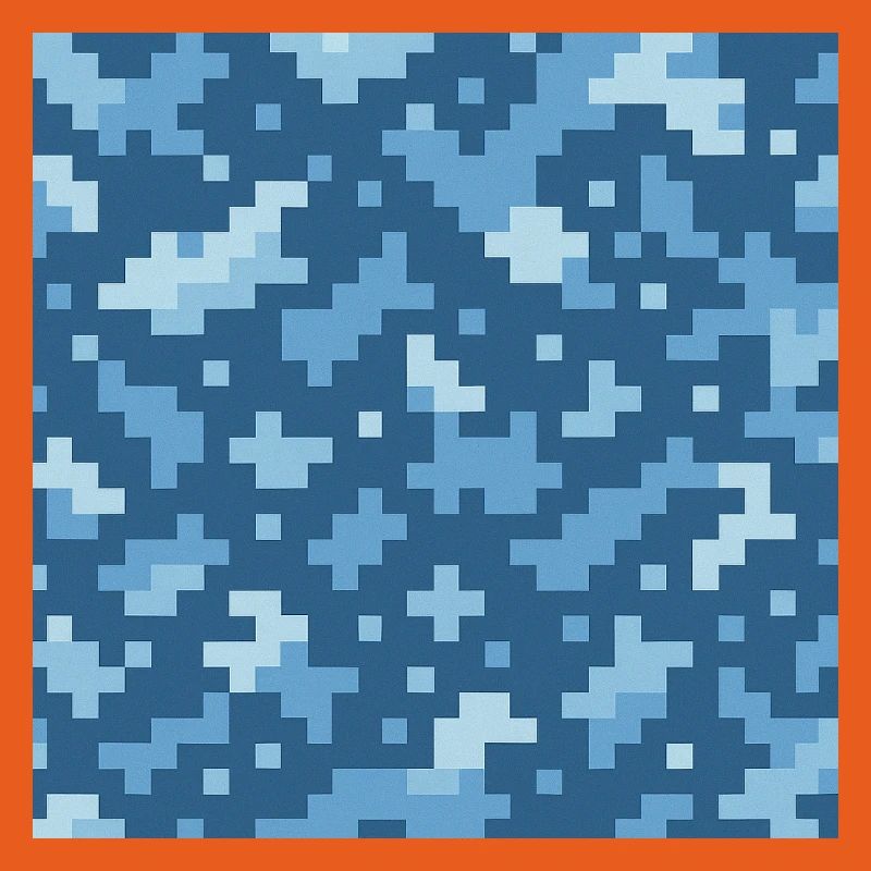 Blue pixel pattern