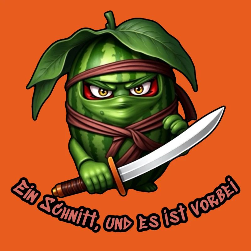 Ninja pastèque avec l’épée