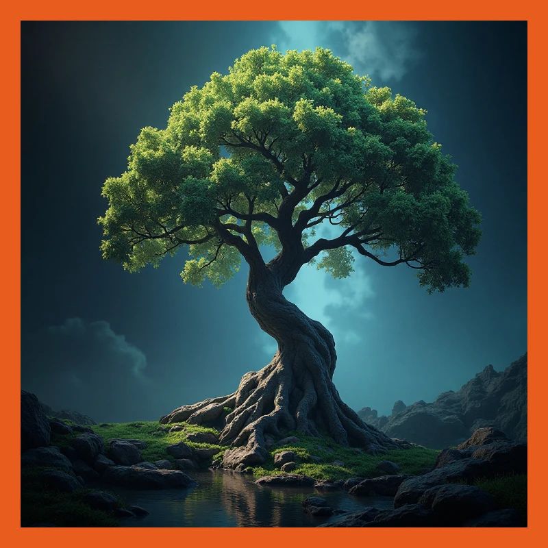Bunter Baum des Lebens.