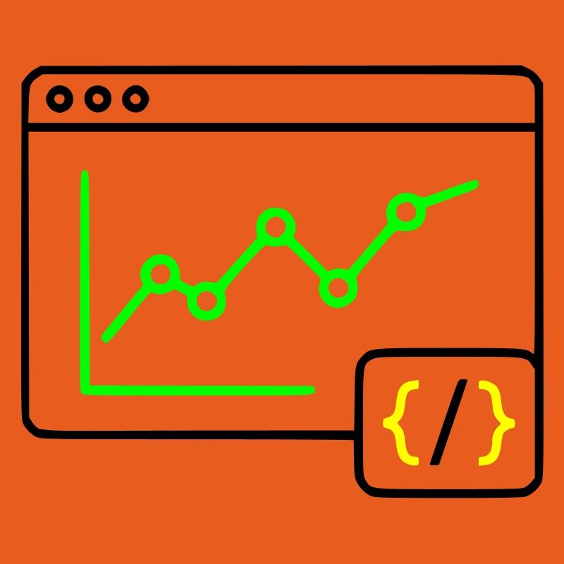 Web Analyse Chart Coding Browser Vektor