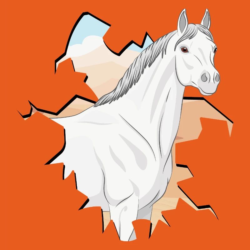 La tête d'un cheval Abbayan devant un désert
