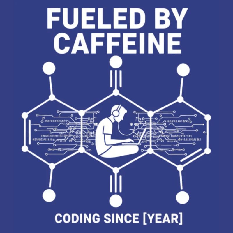 Fueled by Caffeine Coding Shirt | Programmierer