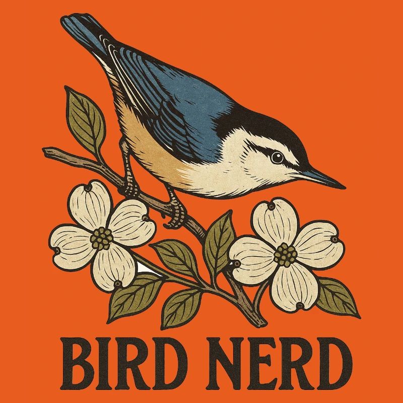 Eleganter blau-schwarzer Singvogel Vogel Nerd
