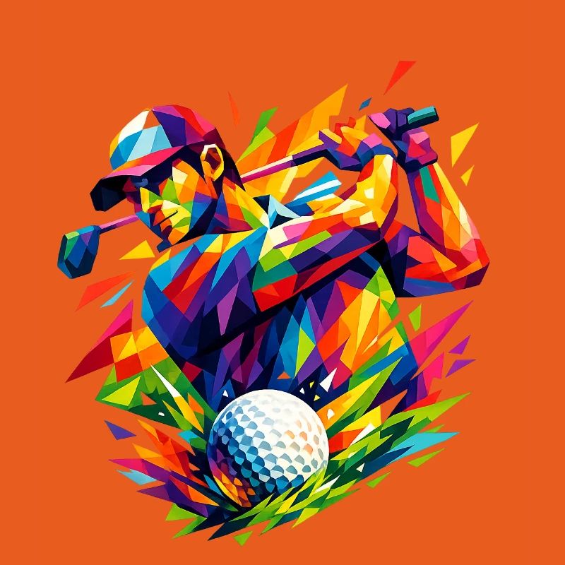 Explosion de couleurs dans les coups de golf