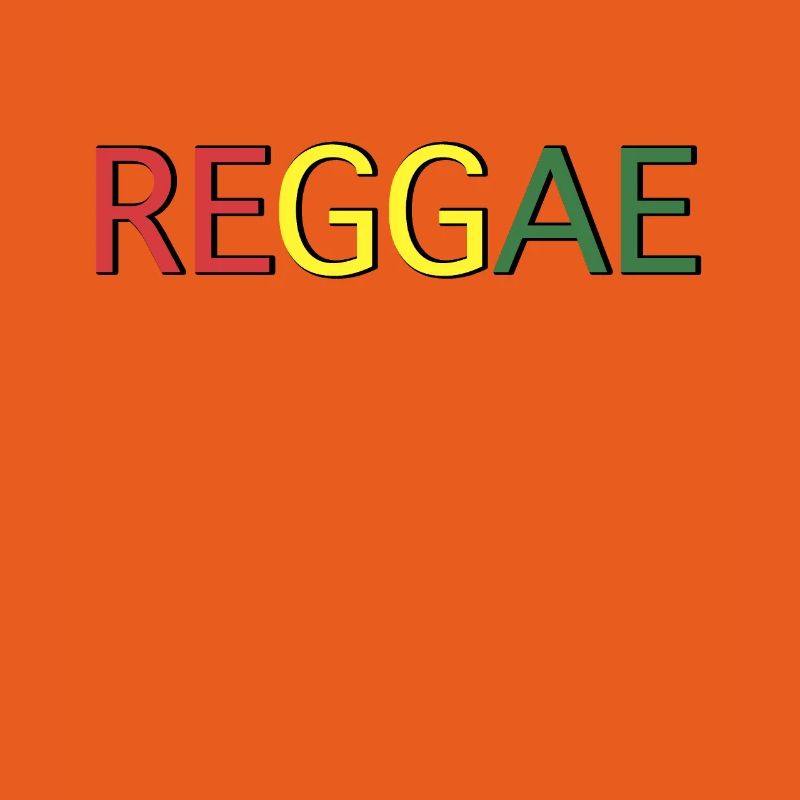 Reggae Farbcode Schriftzug