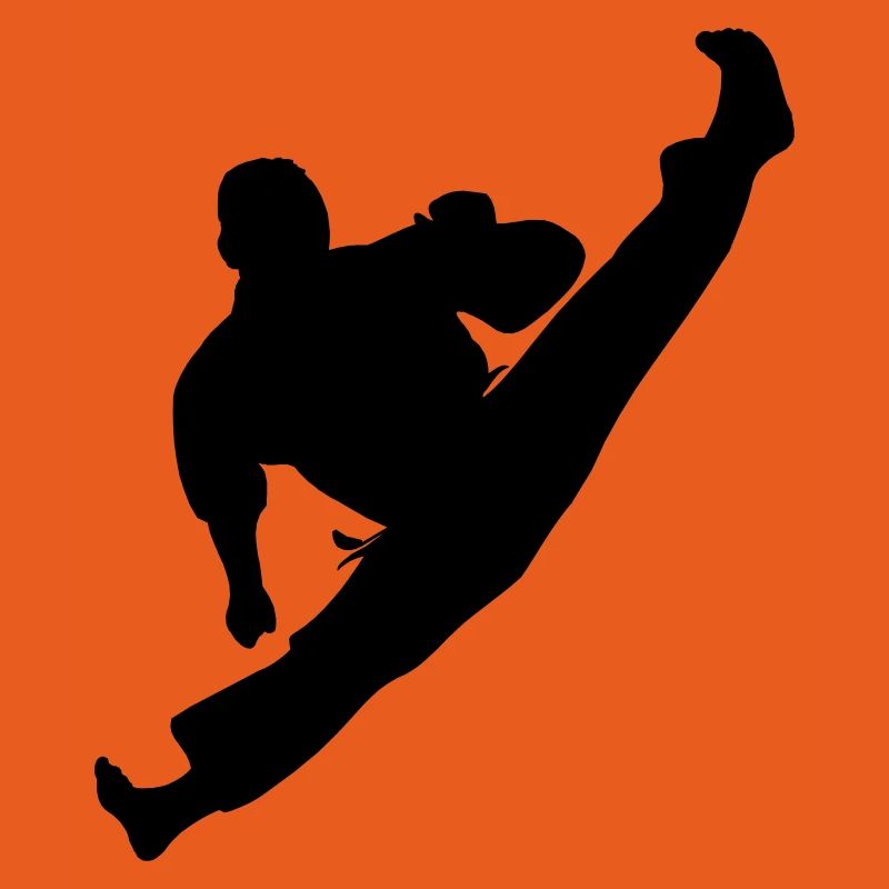 Jumpkick Geri Kick Karate oder Teakwondo