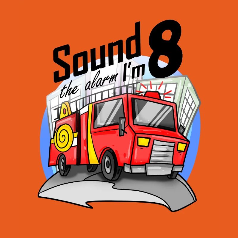 8 years old Young fire brigade fire engine car