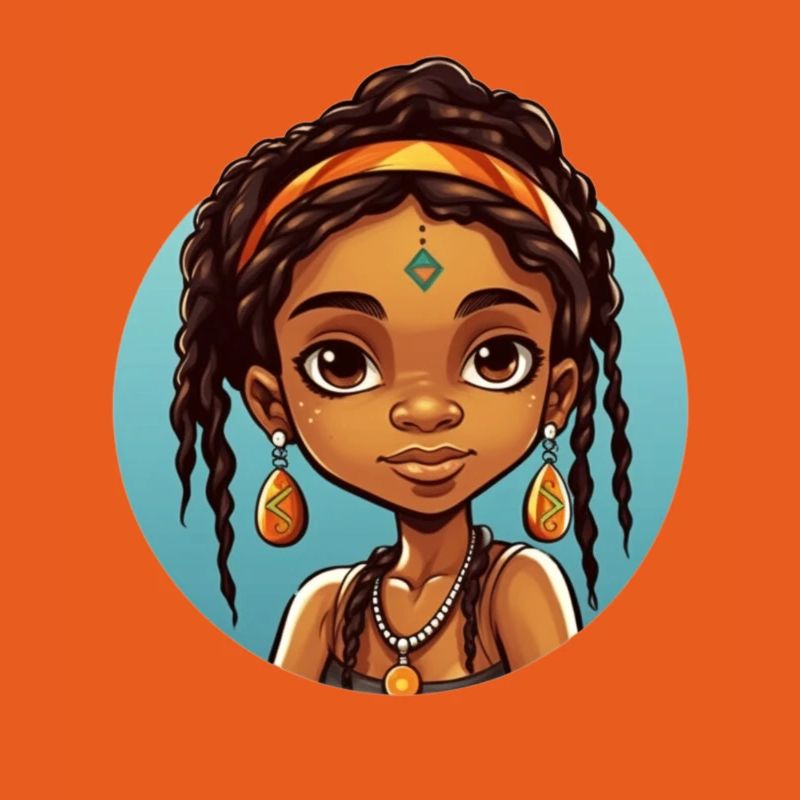 Afro Schwarz Kind Junge Mädchen Ethno Geschenkidee