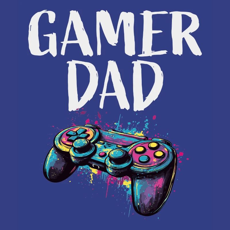 Gamer Dad Controller Farbexplosion