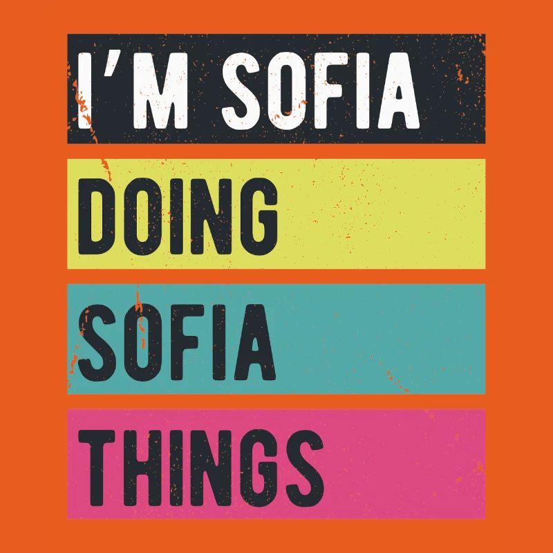 Ich bin Sofia und mache Sofia-Dinge in Retro-Farben