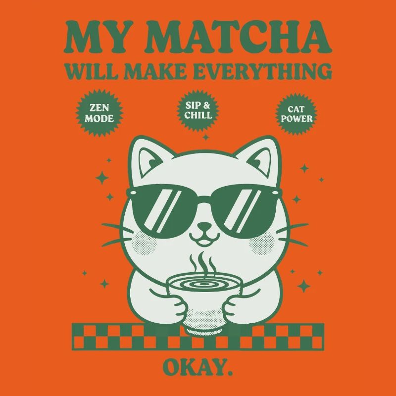 My Matcha Will Make Everything Okay Funny Matcha