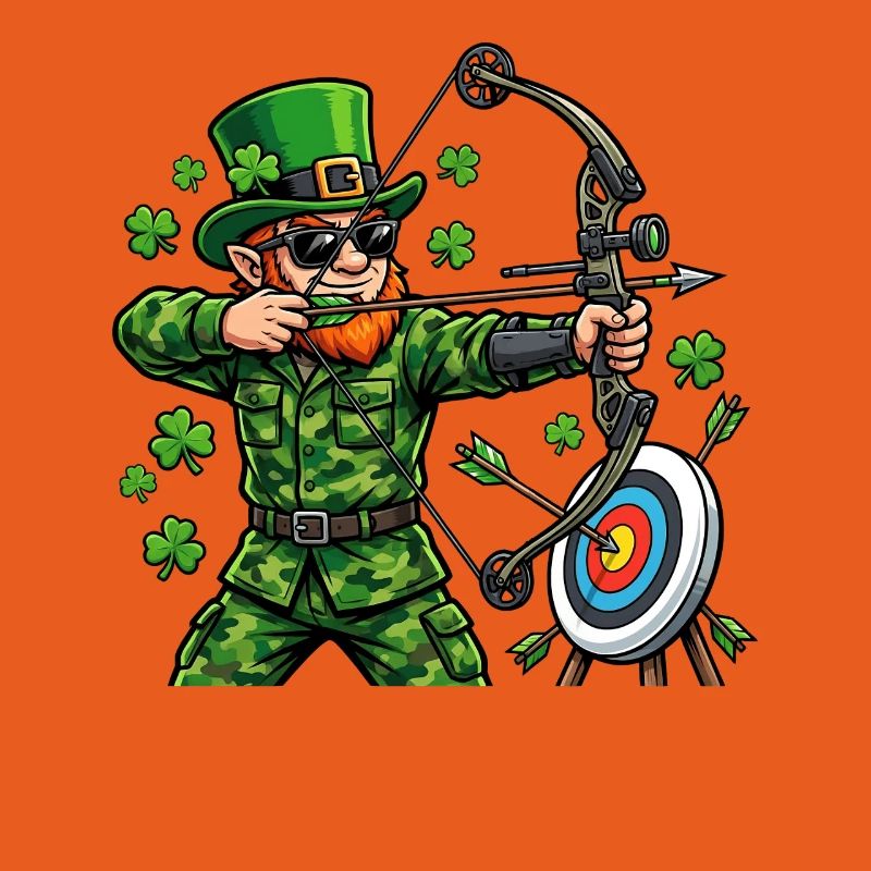 St. Patricks Day Bogenschießen Leprechaun Bogenjäger