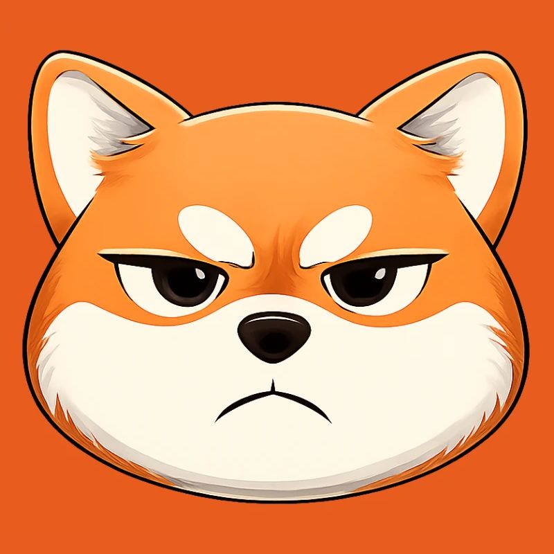 Grumpy, der Shiba Inu, der ein Gesicht zieht