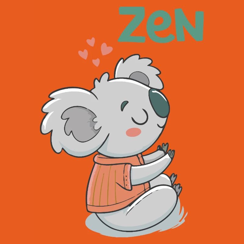 Koala Zen en Pullover Orange