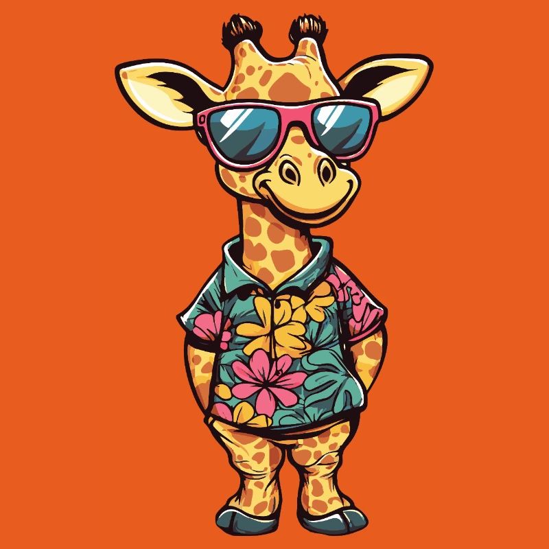 Giraffe Comic Urlaub