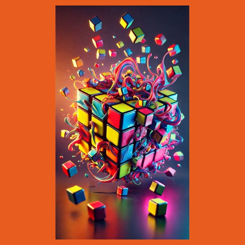 Cube d’explosion de couleur