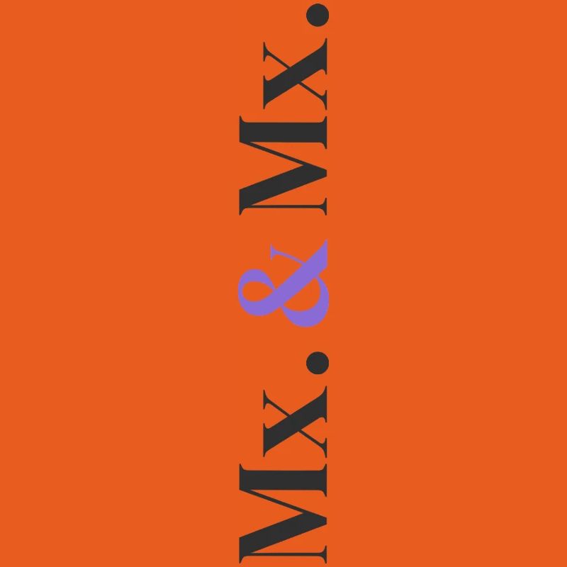 Mx. and Mx. Wedding Design in Vertical Type Stack 