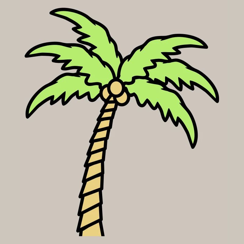 Palm Tree Island Tree Plage Vacances Noix de Mer Cool