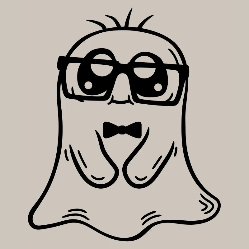Freundlicher Nerd Geist Comic