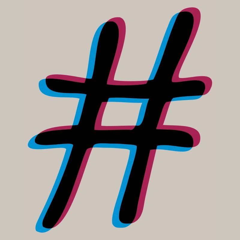 3D Effekt Hashtag