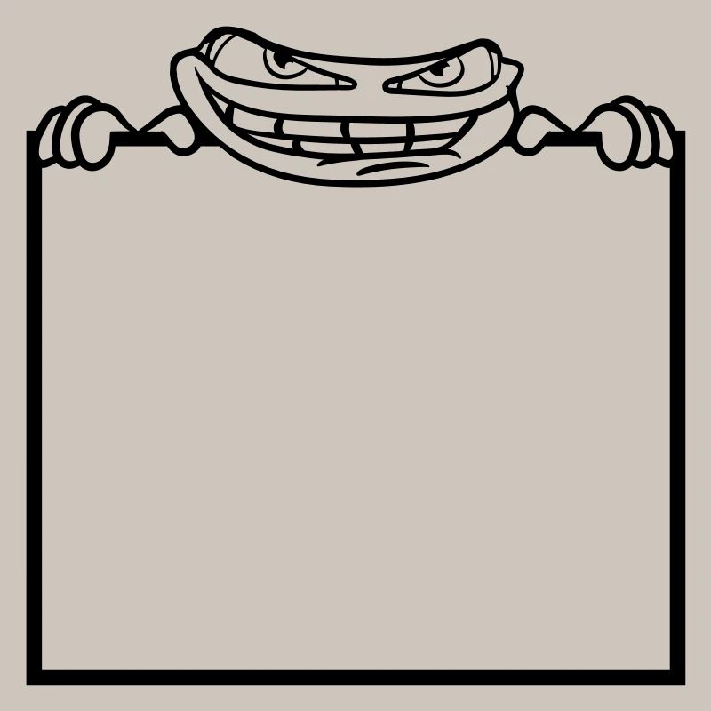frog shield hide frame text write mau