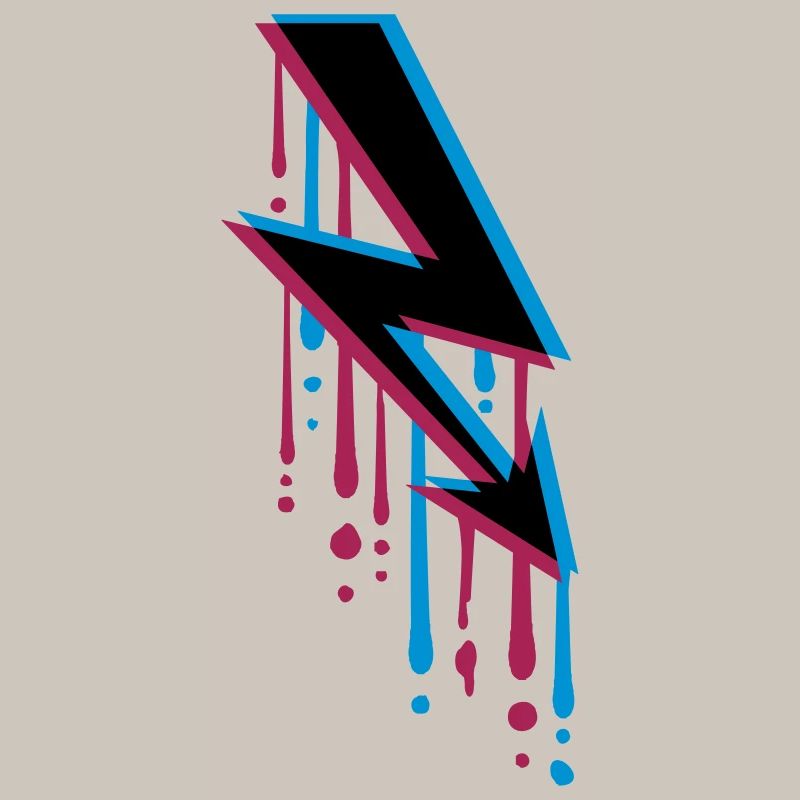 drops graffiti 3d electric lightning current energy