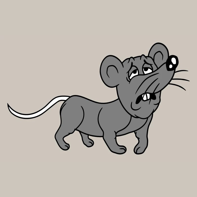 Mouse exhausted sad desperately tired suffering sweet