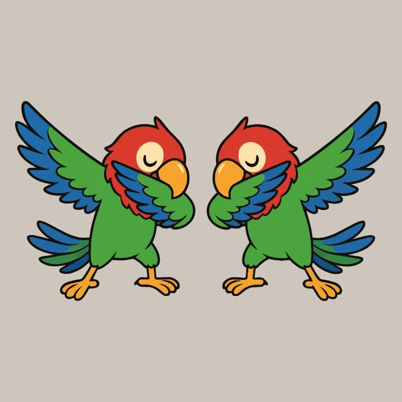 Parrot Dabbing Comic
