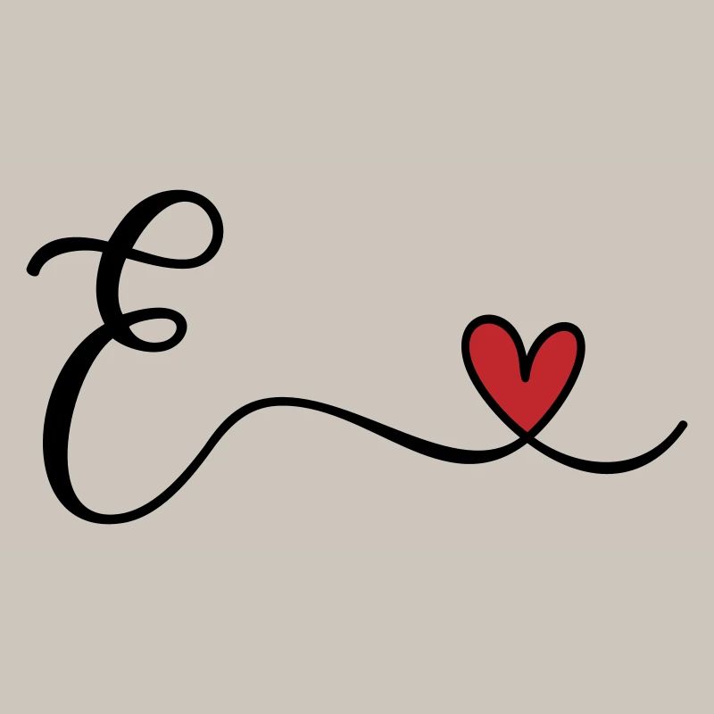 Buchstabe E Monogramm