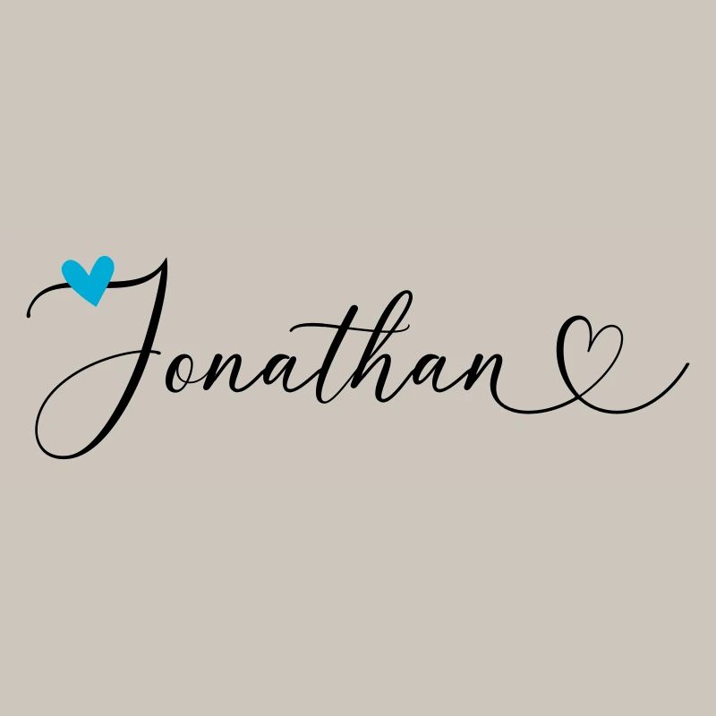 Jonathan Last name First name Calligraphy heart