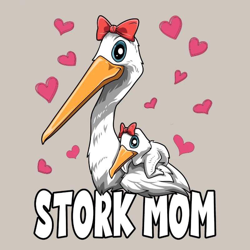 Strochen Mama Muttertag Mom Mutter Storch