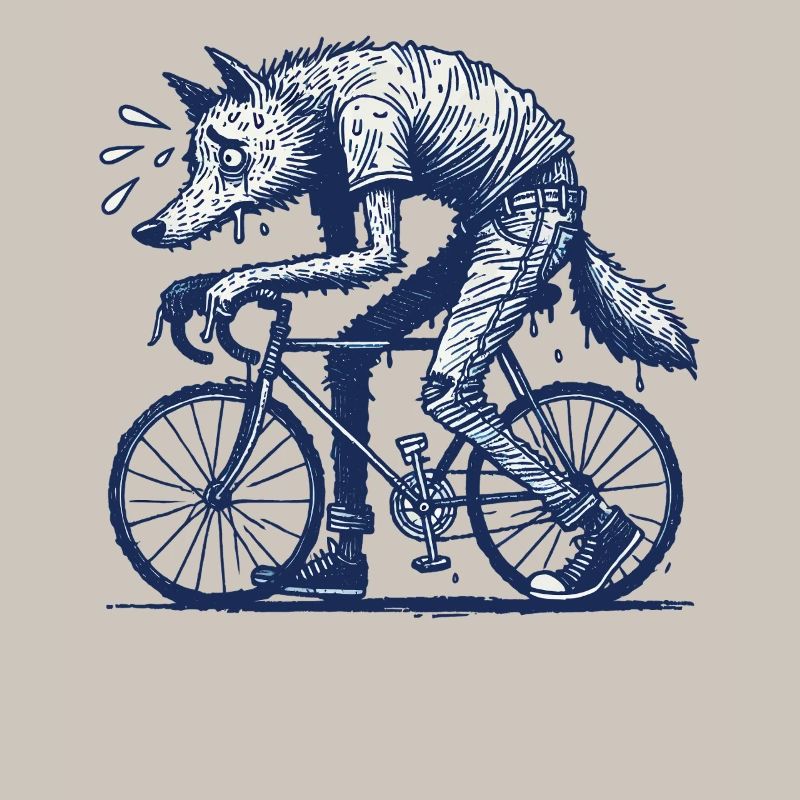 Bicycle Wolf Design Créatif Cyclisme