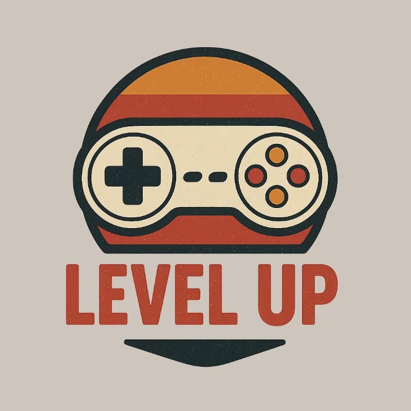 Level Up Retro Controller Graphics