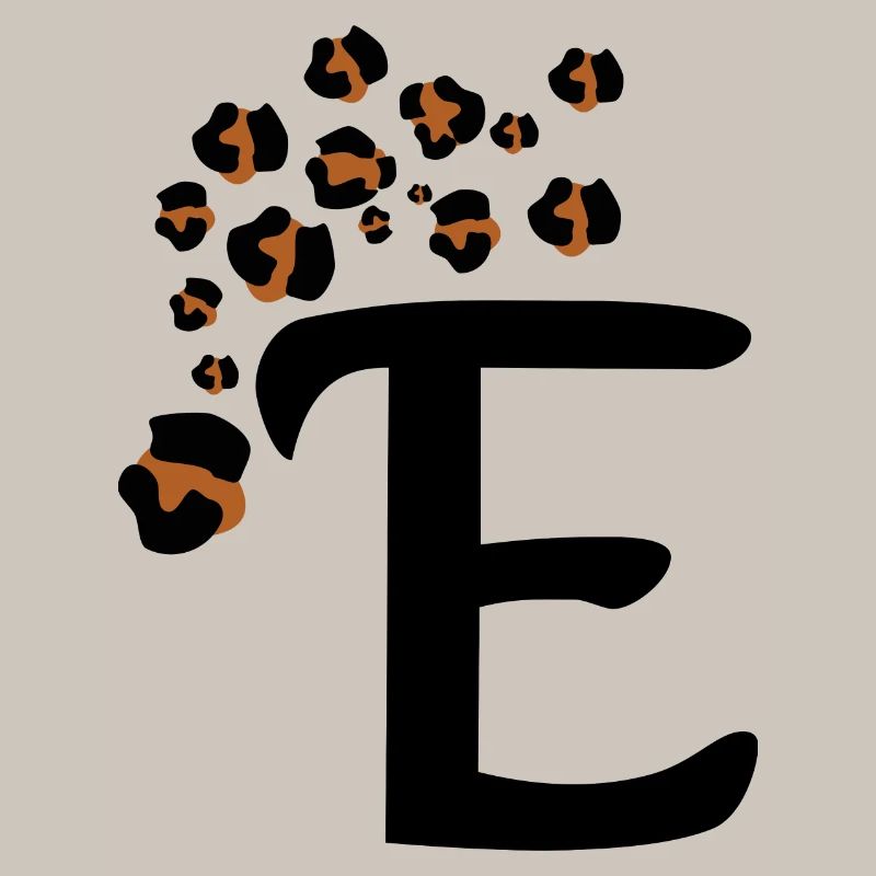 Letter e leopard patterns
