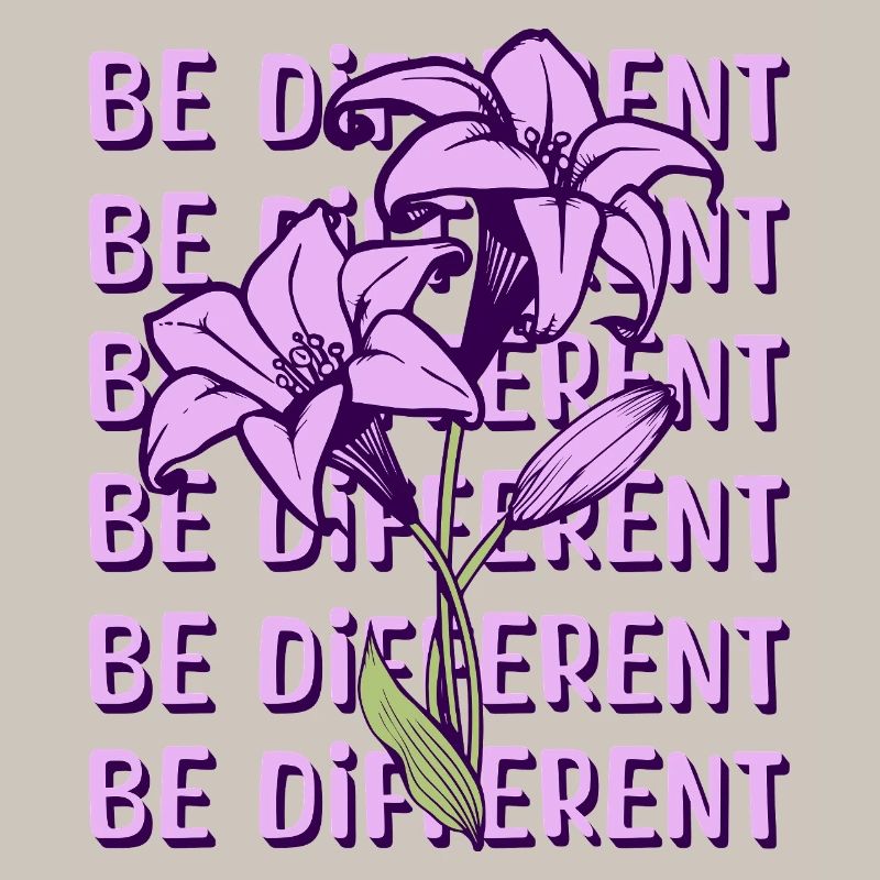 BE DIFFERENT – Fleurs de lys violets Botanique