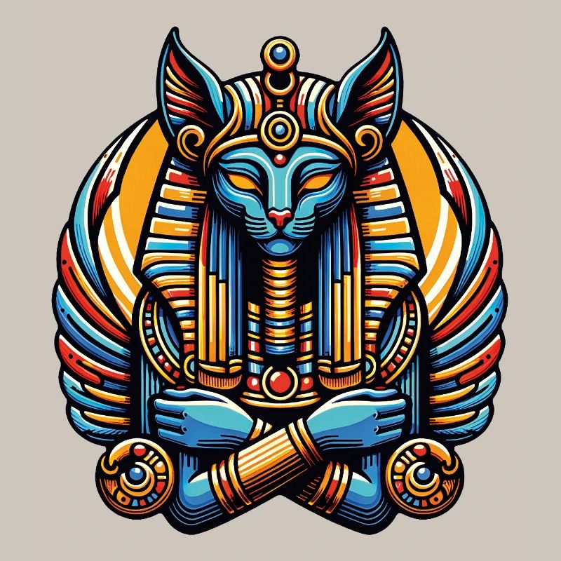 Chat dans le style du pharaon égyptien