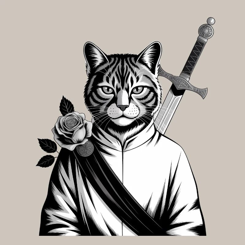 The samurai cat, the bushido cat