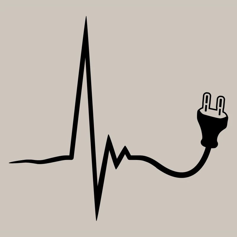 heartbeat current line plug power socket connect p