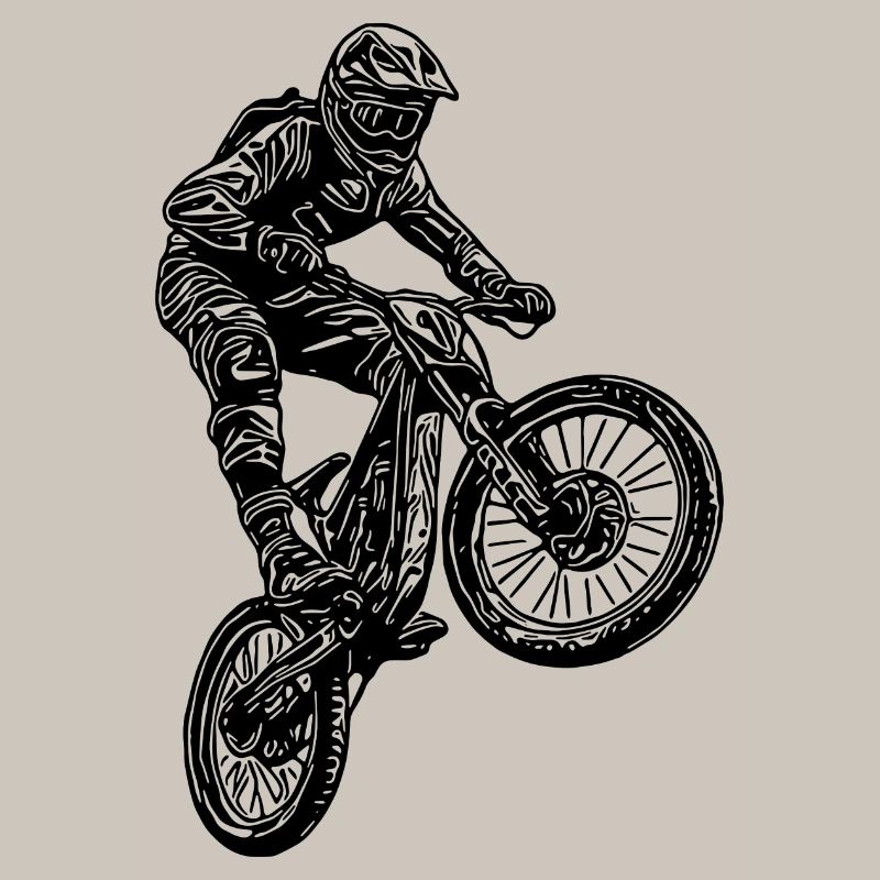 Cooler Radfahrer Springender Mountainbiker