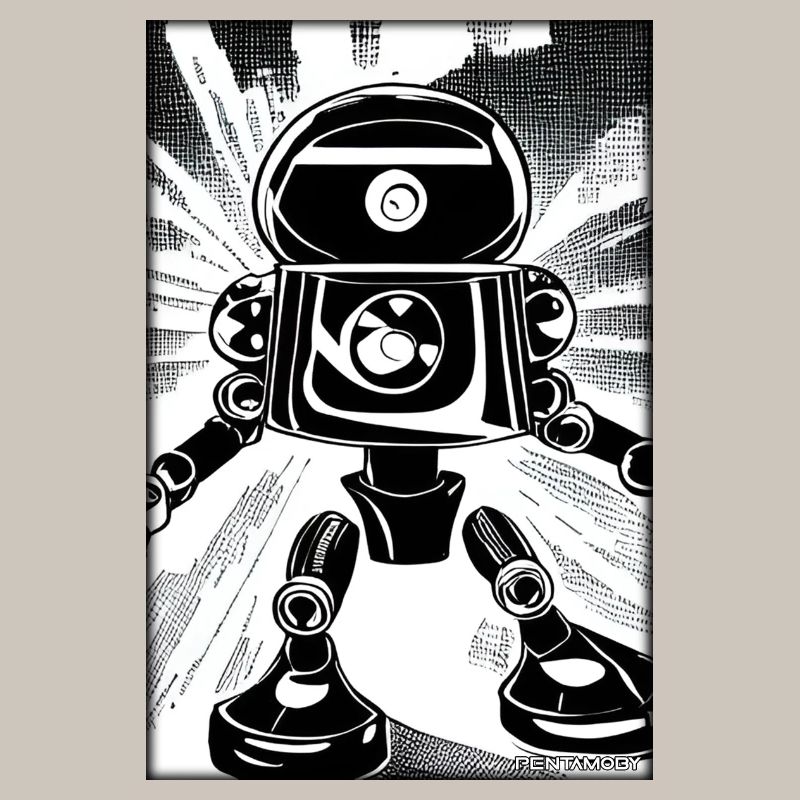 Robot Comic Future Cyborg Machine Technology