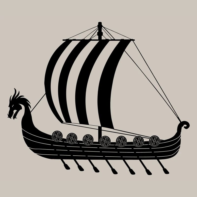 Wikinger-Drachenschiff dragar
