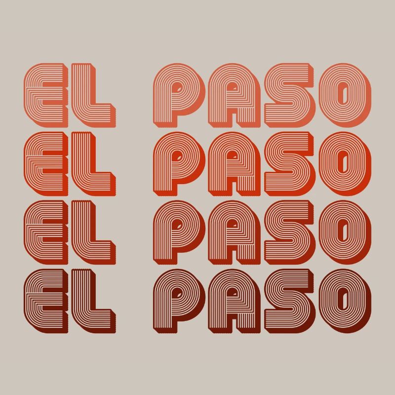 El Paso Gradient Retro Pattern