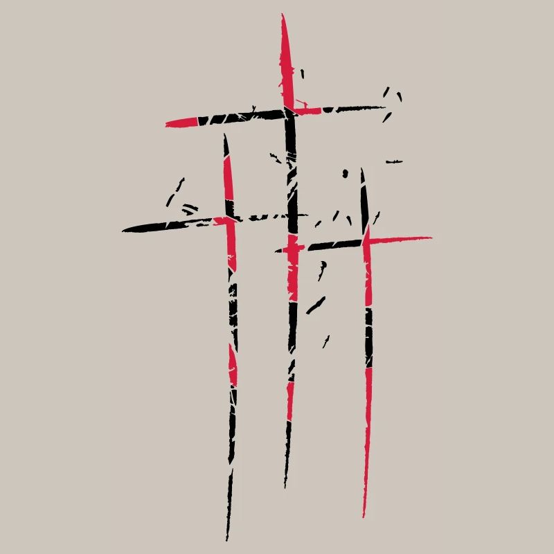 3 crosses design pattern scratch cool old tears br
