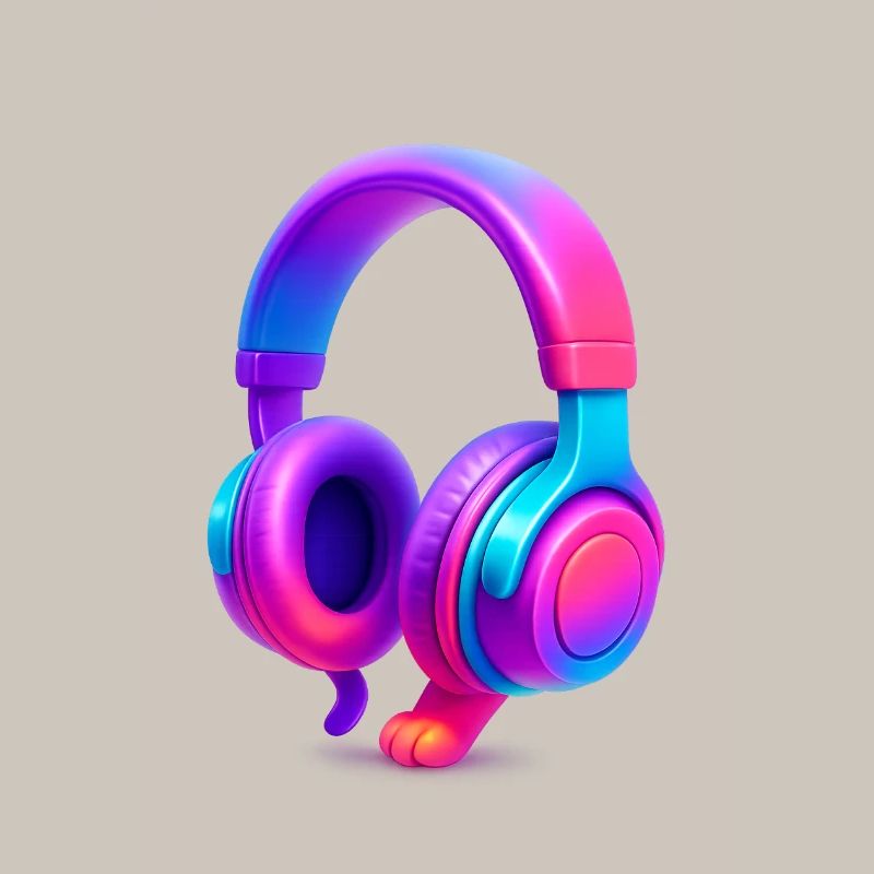 Casque Neon Gradient
