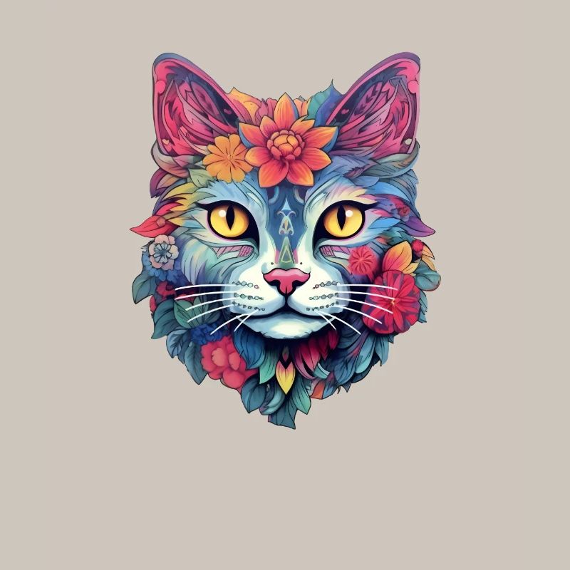 Conception florale esthétique pour chat